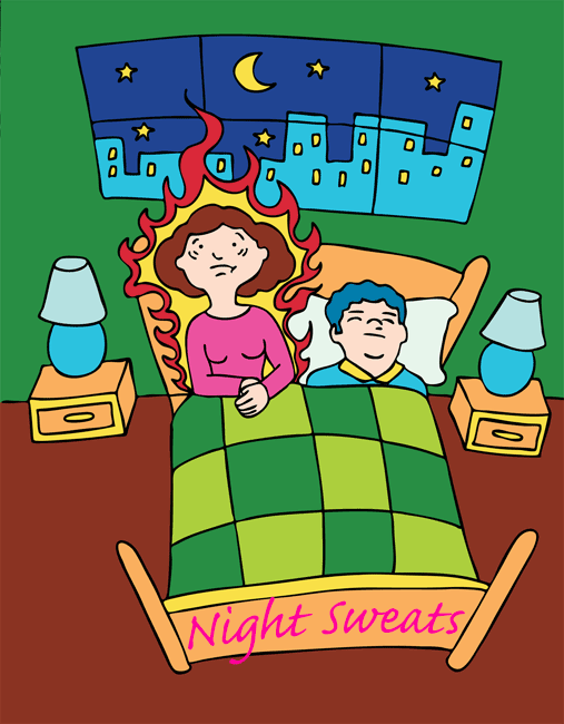 night sweats during period