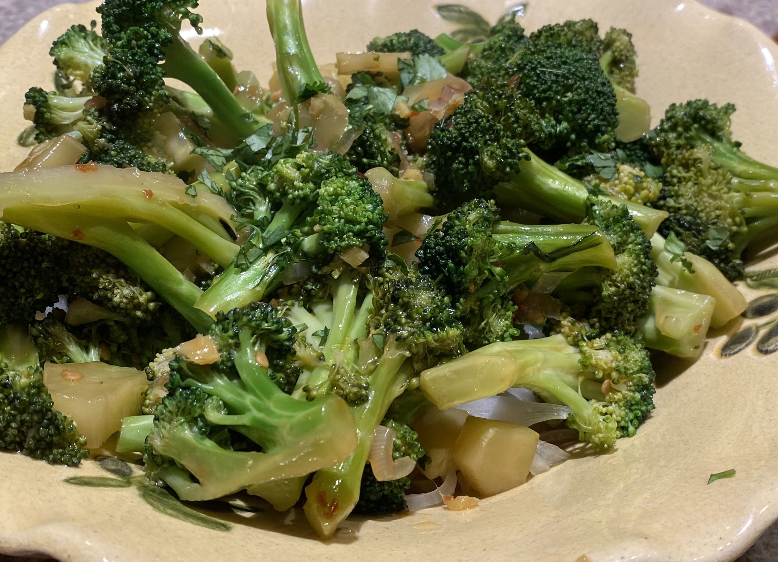 Use all the broccoli stir fry
